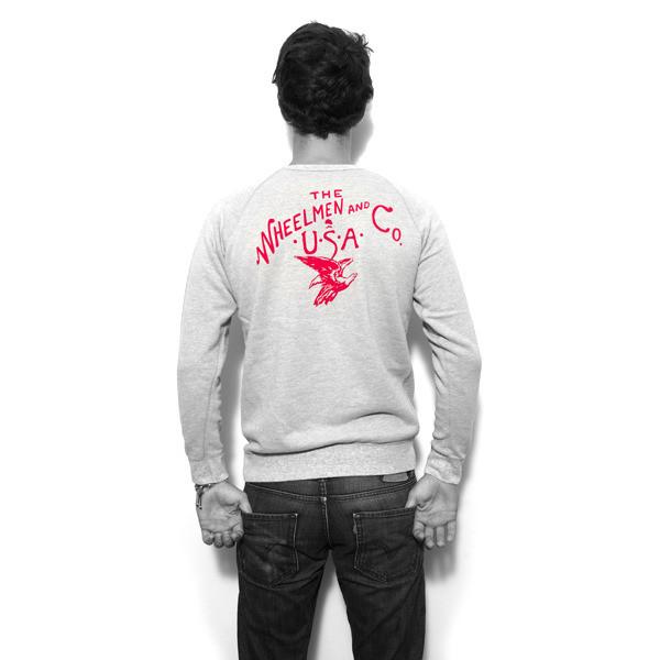 USA Terry Crewneck- Heather Grey
